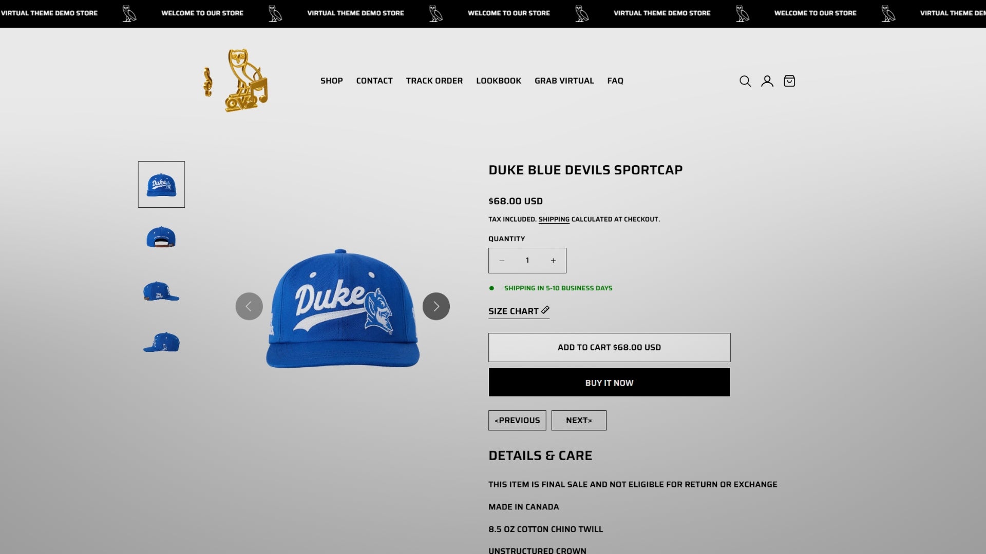 Virtual Shopify Theme