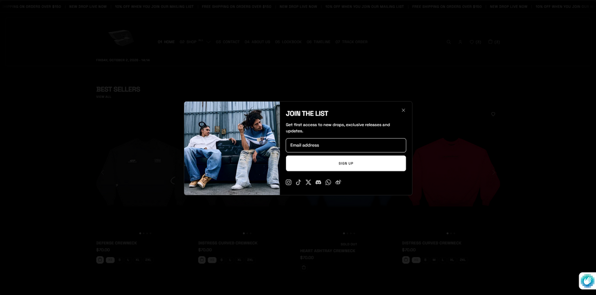 NEWSLETTER POPUP