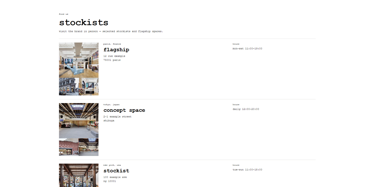 STOCKISTS